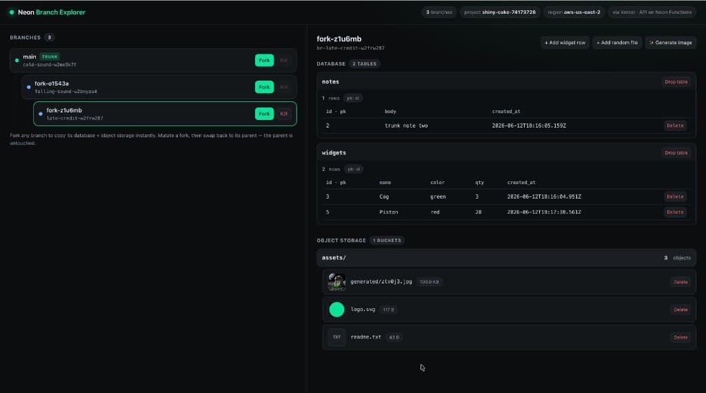 Branch Explorer screenshot